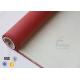 0.7mm 36 High Silica Cloth Satin Weave Red Silicone Coated Fiberglass Fabric