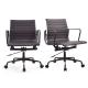Swivel Tilt Adjustable Ribbed Desk Chair , Modern Executive Leather Office Chair