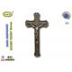 Croix Cross And Crucifix  With Jesus In Zamac 40*16cm D026A antique bronze color zamak coffin decoration
