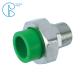 Green Plastic PPR pipe fitting Male Reducing Coupling with union