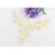 Water Soluble Cotton Lace Neck Applique , Flower Lace Bridal Neckline Applique