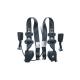 Comfortable Three Point Fixed Car Safety Seat Belts Tilted 30 Degree Install