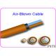 High Density 24 - 144 Core Air Blown Fiber Optic Cable For Outdoor FTTH