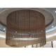 High Strength Aluminum Coil Drapery , Hanging Chain Curtains / Ceiling Curtains