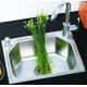 Electroplated Rectangular Stainless Steel Single Bowl Sink Non Porous Corrosion