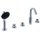 Modern Brass Deck Mount Tub Faucet with Five Holes , 3 Handle Floor Concealed Bathtub Mixer Taps