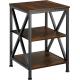 Side Table End Table Nightstand, Easy to Assemble, For Living Room Bedroom, 40x40x60cm