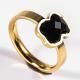 New design Stainless steel Ring With Black Stone Ring Jewelry