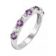 Amethyst and Created White Sapphire Ring With 925  Sterling Silver