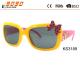 Cute Girl's Sunglasses, Plastic Frame with bow  , Polycarbonate Lenses