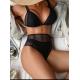 Vacation Halter Style Flattering Bathing Suits Striped Pattern