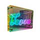Indoor Advertising Infinity Mirror Neon Sign with Colorful Acrylic Light Box Display