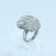 Fashion 316L Stainless Steel Casting Clay CZ Stones Ring LRX422