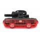 Small Red Battery Powered LED Bike Lights 6 Super Bright Constant Flash