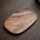 Oval Walnut Wood Jewelry Display Tray Solid Wood Organizer