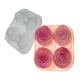 3D Rose Shaped Ice Cube Tray Silicone Mold Food Grade 9 Cavities