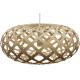 Natural Wood Pendant Light Wooden Suspension Lamp For Home / Entryway