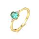Wholesale Simple 925 Sterling Silver Delicate CZ Dainty Emerald Jewelry Ring