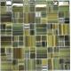 Olivine puzzel pattern green glass mosaic tile sheets