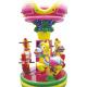 3 seats donkey merry go round with cute cartoon design for kids amusement park