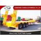 Three Axles Hydraulic Low Bed Semi Trailer Load Capacity 40 - 80 Tons