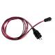 AC Red Black Silicone Power Line EV2.5MM² 16A Waterproof 2 Round Pin Power Plug Power Supply Harness