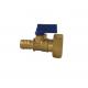 Female Thread 5 Bar Brass Gas Cock with L Type Handle PTFE Seal