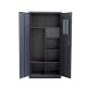 Bedroom Vertical Double Door 180cm Metal Wardrobe Locker With Safe Box