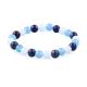 Clear Quartz / Sodalite / Blue Chalcedony 8mm Positive Energy Crystal Bead Bracelet