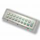 IP65 / IK07 Waterproof USB Stainless Steel 17 Keys Backlit Keypad Industrial Numeric Keypad With Backlit Rear Panel Mounted -40℃