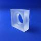 Frosted Surface Quartz Glass Plate With Stepped Bore Tolerance 0.02 Mm