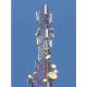 50m Microwave Radio Tower Custom 4 Or 3 Legged Lattice Mast