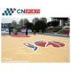 153 Tensile Elongation Synthetic Basketball Court Flooring Flame Retardant