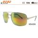 Unisex fashion sunglasses with mirror lens ,made of metal frame