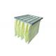 Customized Pocket Air Filter / Bag Air Filter F7-F9 Efficiency For Air Conditioning