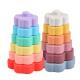 Morandi Flower Baby Silicone Toys Eco Silicone Stacking Tower