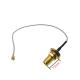 U.Fl To Waterproof IP67 SMA Female Connectors With 13mm Thread Coaxial RF Cable