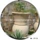 Garden Stone Flower Pot, Stone Carved Planter, Marble Granite Flower Pot (YKFP-19)