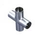 DIN 3A ISO BPE Sanitary Stainless Steel Four Way Pipe Butt Weld Four Way Cross