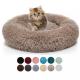 Luxury Foldable Padded Dog Cat Bed Memory Foam Nordic Kennel Round Soft Flannel Movable Winter Warm