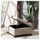 Square fabric tufted ottoman with hinges storage ottoman fabric cube ottoman