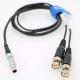 Eonvic 0B 5pin to Double BNC Time Code Input Output Cable for Sound Devices XL-LB2
