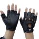 Fingerless Mens Leather Driving Gloves Plain Style Hand Sewing Stitching