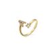 Trendy gold plated letter ring