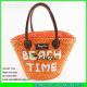 LUDA the fashionable corn husk straw bag with embroidery letters