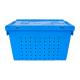 Supermarket Plastic Tote Box with Lid in Customized Color and Durable Handling