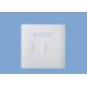 Dual Port Keystone Jack Faceplate , RJ45 Module Faceplate 86*86 White Color