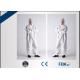 Breathable Disposable Medical Coveralls , Anti Static Hooded Cleanroom Suit