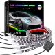 4Pcs Car Underglow Strip Lights 12V RGBIC Multi Color DIY Sound Active Function Music Mode with APP Control and Remote