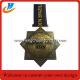 Antique brass metal medals,zinc alloy die casting events medals with custom logo ribbon